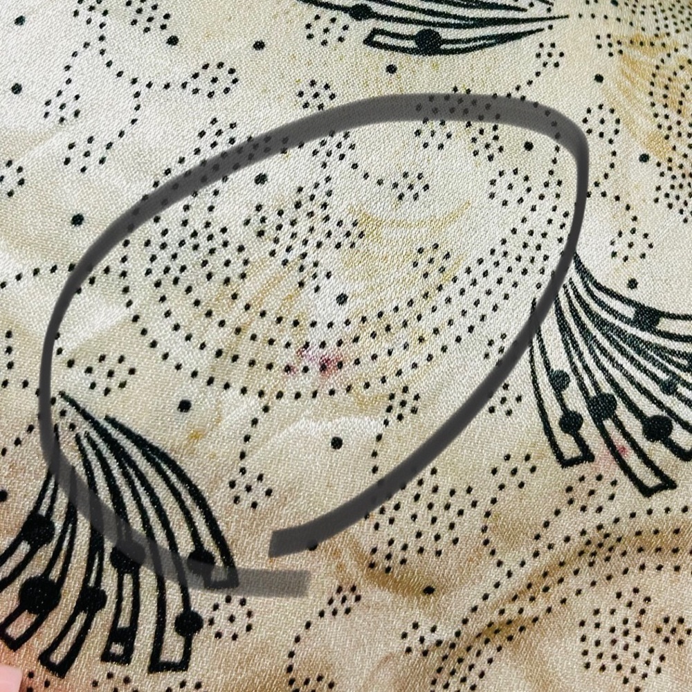 Vintage Retro Patterned Pull Over Collared Blouse - image 5